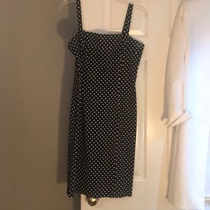 Tahari Black and White Polka Dot Dress